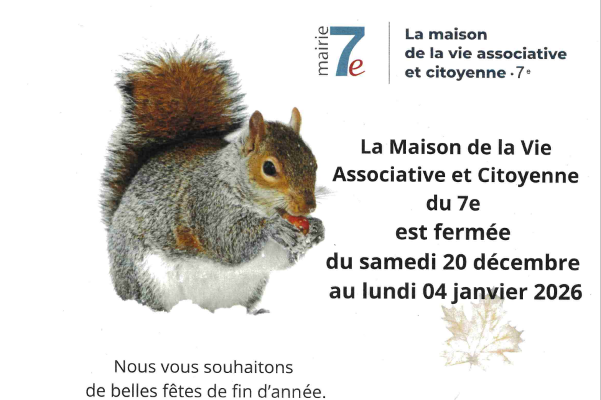 La MVAC7  vous accueillera à partir du mardi 6 janvier 2026 -10h 10h