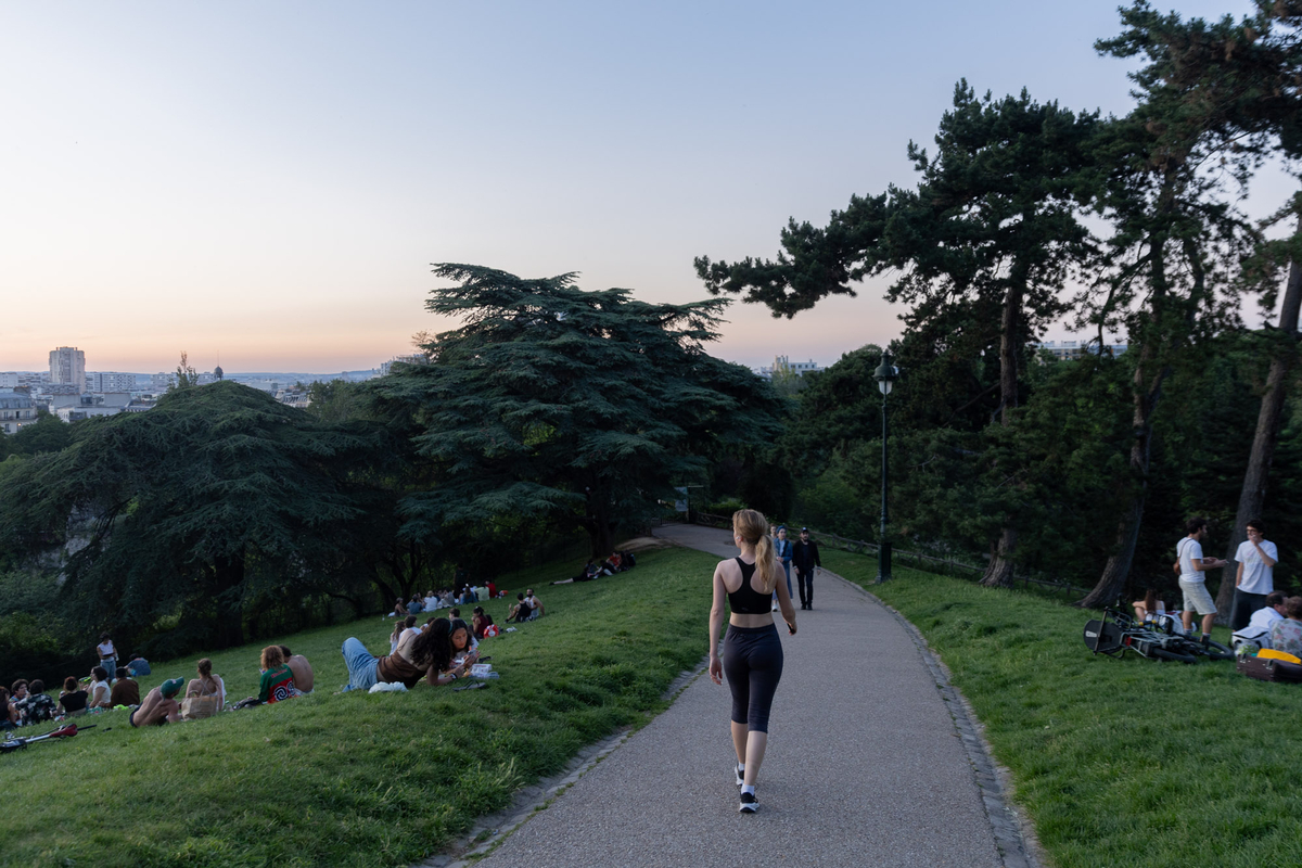 Buttes-Chaumont entre chien et loup