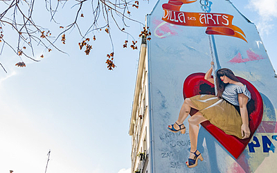 Fresque de Zag et Sia dans le 18e arrondissement