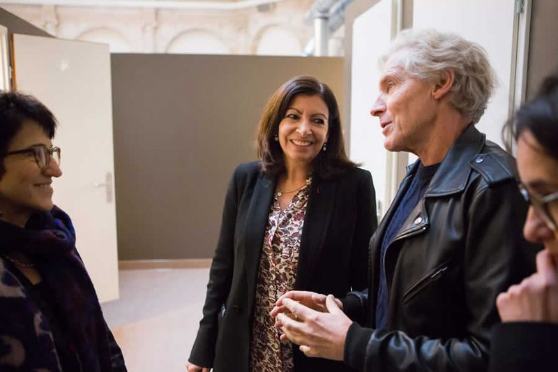 Dominique Versini, Anne Hidalgo et Eric Pliez, président du Samusocial de Paris