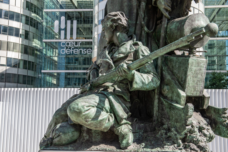 Détail de "La Défense de Paris" , groupe sculpté de Louis-Ernest Barrias, inauguré le 12 octobre 1883
