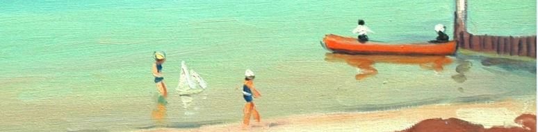 ALBERT MARQUET, Marine, plage des Sables d'Olonne, 1935, huile sur toile, 50 x 60 cm (détail)