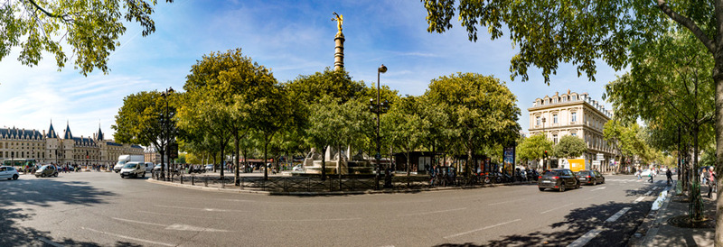 Photo panoramique de la place du Châtelet