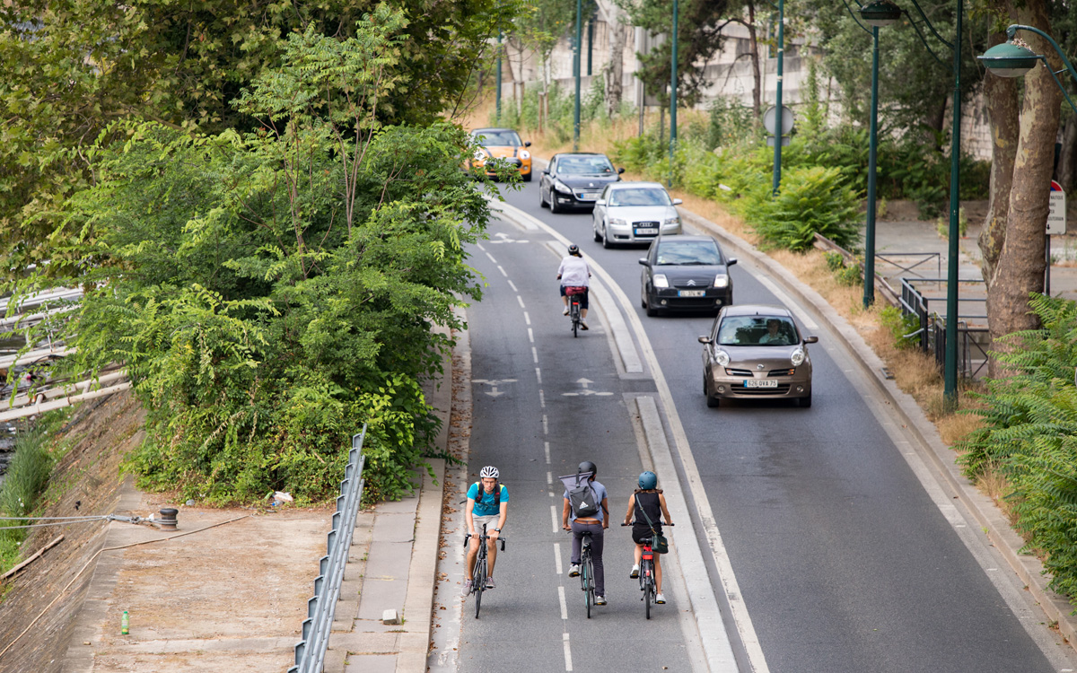 Piste cyclable Voie Georges Pompidou