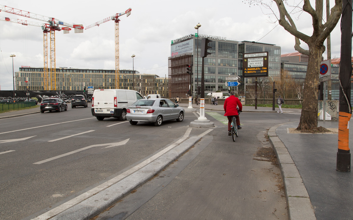 Nouvelle piste cyclable rue Aubervilliers