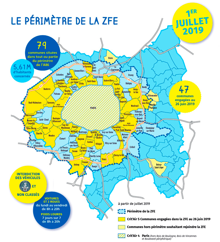 La Zone à faibles émissions (ZFE) pour lutter contre Ville de Paris