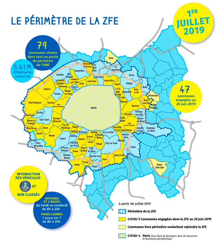 France Low Emission Zones Map