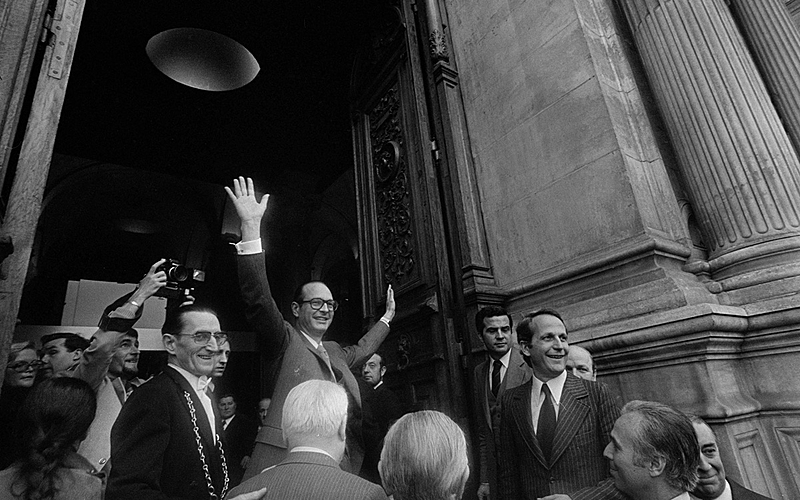 Jacques Chirac (né en 1932), élu maire de Paris, octobre 1977.