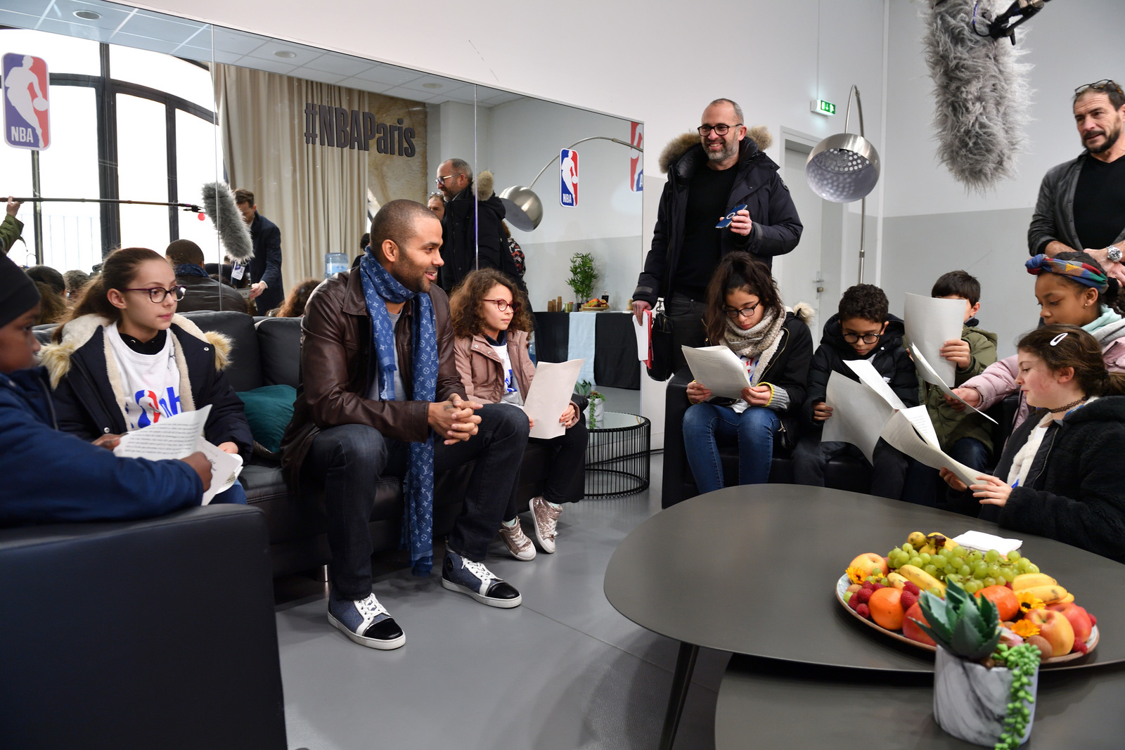 Les Reporters Juniors NBA rencontrent Tony Parker