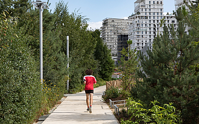 Jogger dans le parc Martin Luther King
