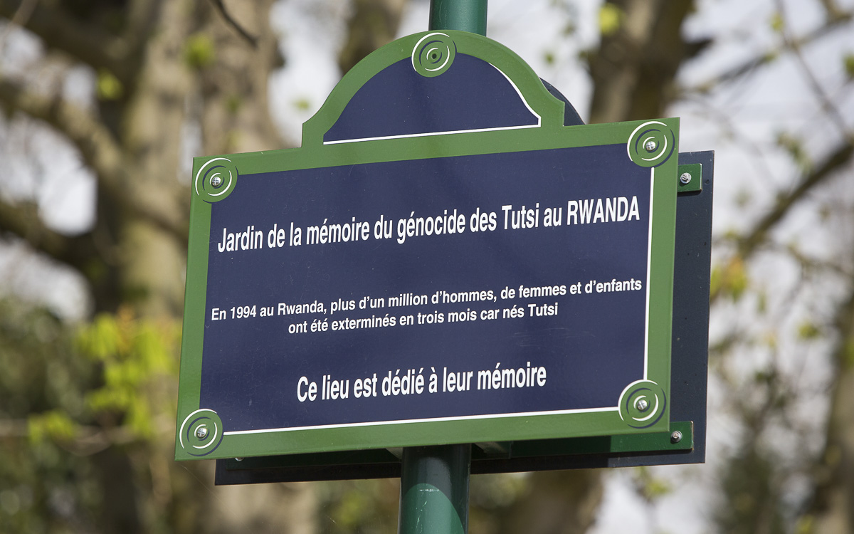 Plaque, Jardin de la mémoire du génocide des Tusti au Rwanda