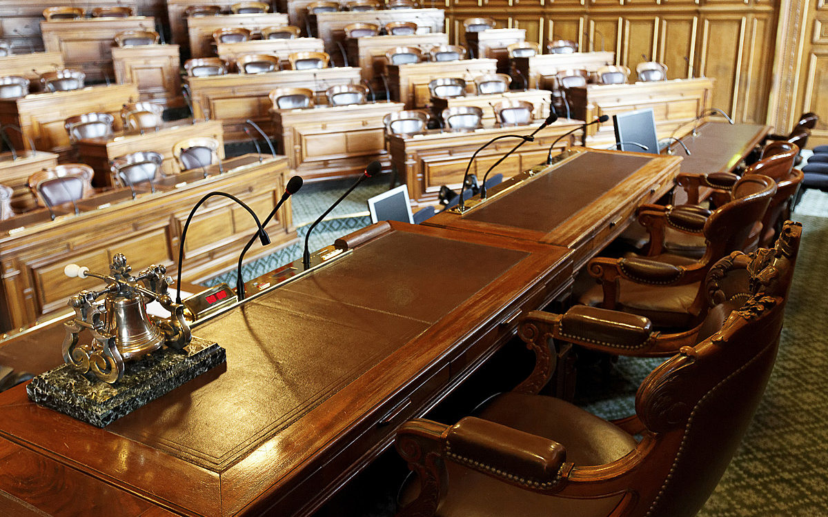 Salle du Conseil de Paris vide