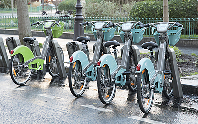 Station de Velib éléctrique et mécanique