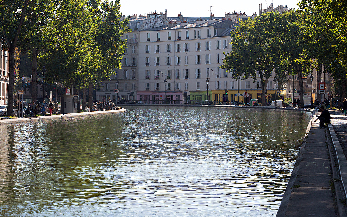Le bassin des Récollets, canal Saint-Martin à Paris