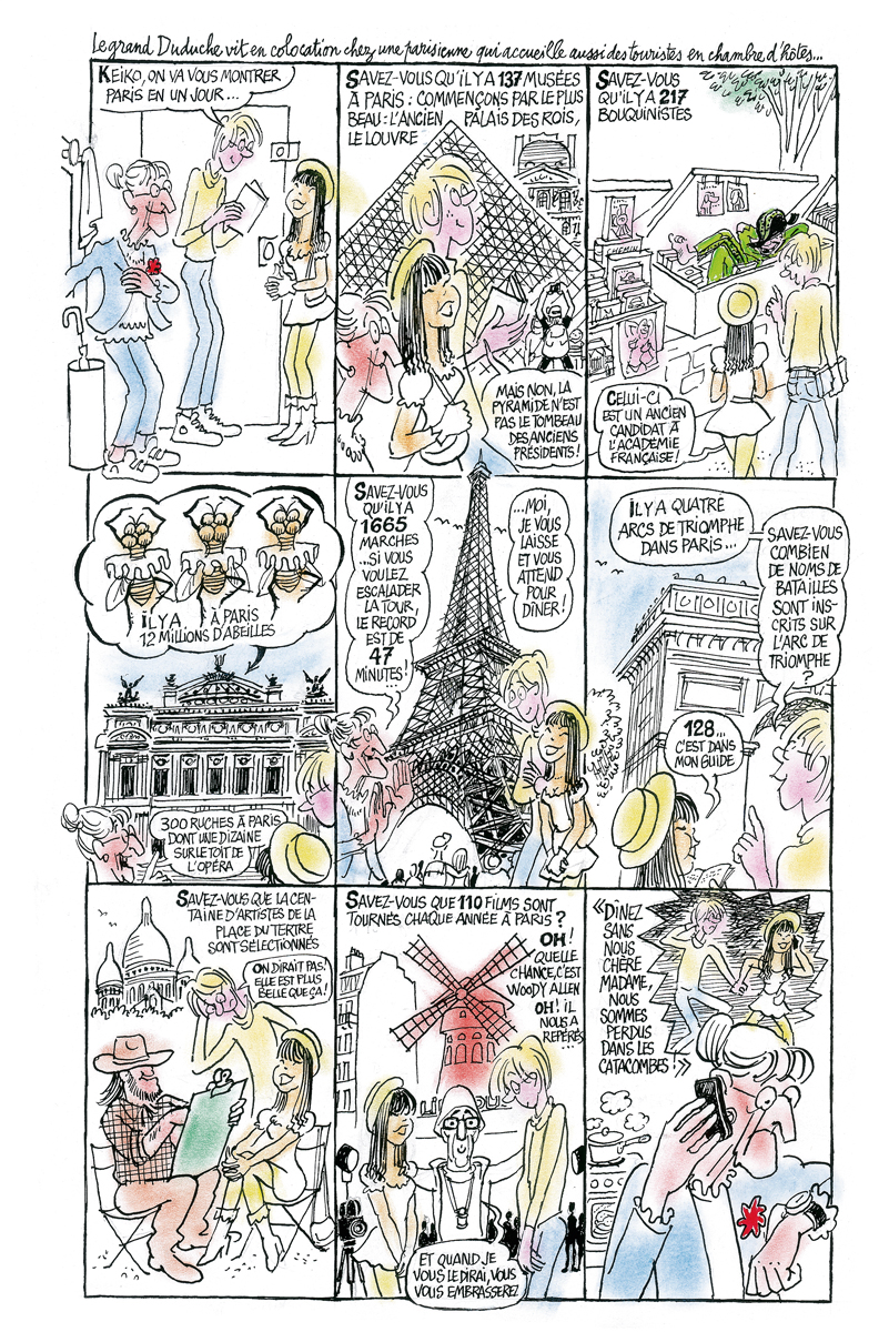 Le grand Ducuche vit en colocation chez une parisienne qui accueille aussi des touristes en chambre d'hôtes (2012)
