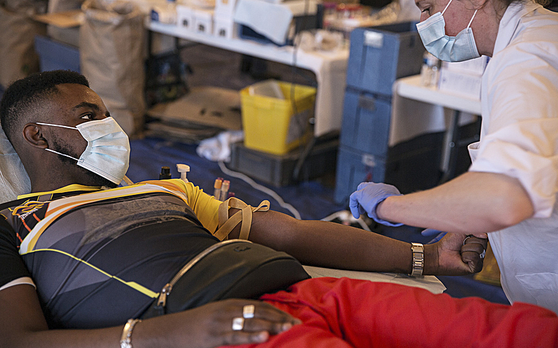Collecte de l’Hôtel de Ville de Paris à l’occasion de la Journée mondiale des donneurs de sang 2020