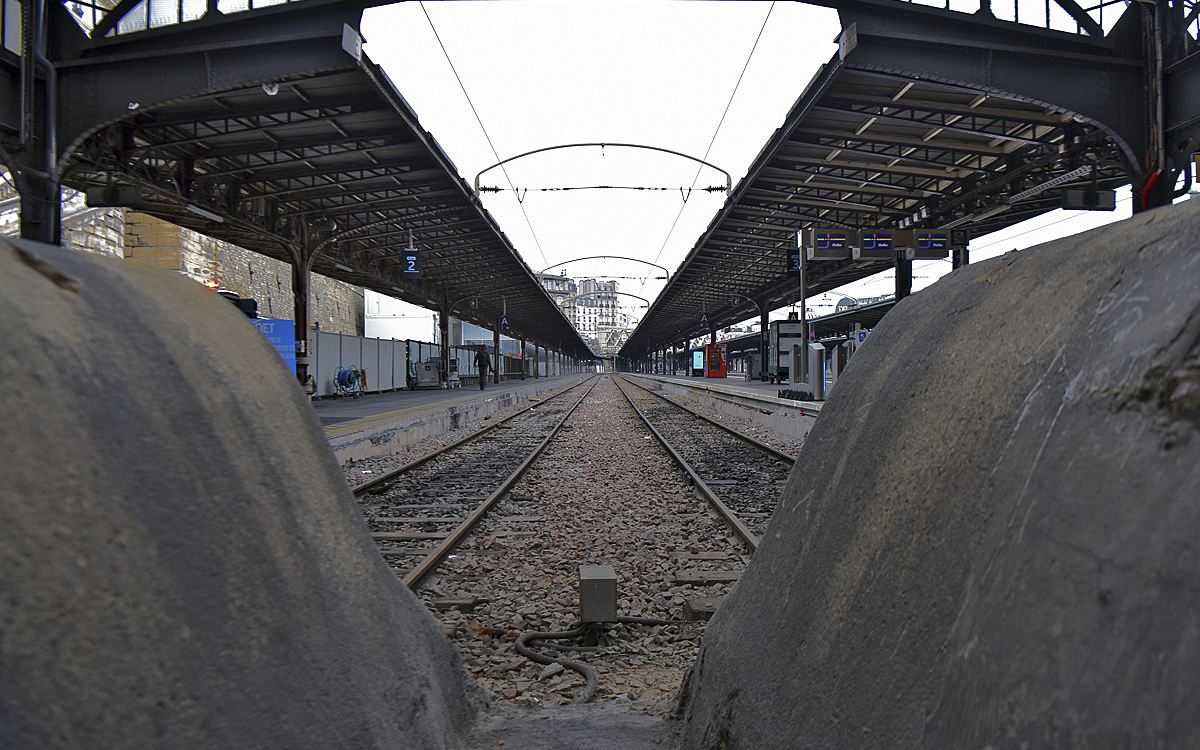 Rails à la gare de l'Est
