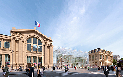 Le parvis de la future gare du nord