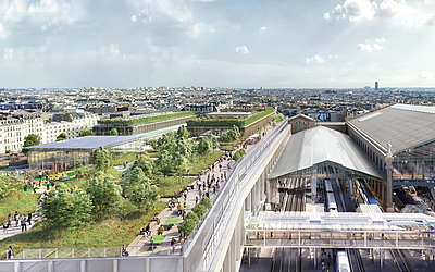 La future terrasse de la gare du nord.