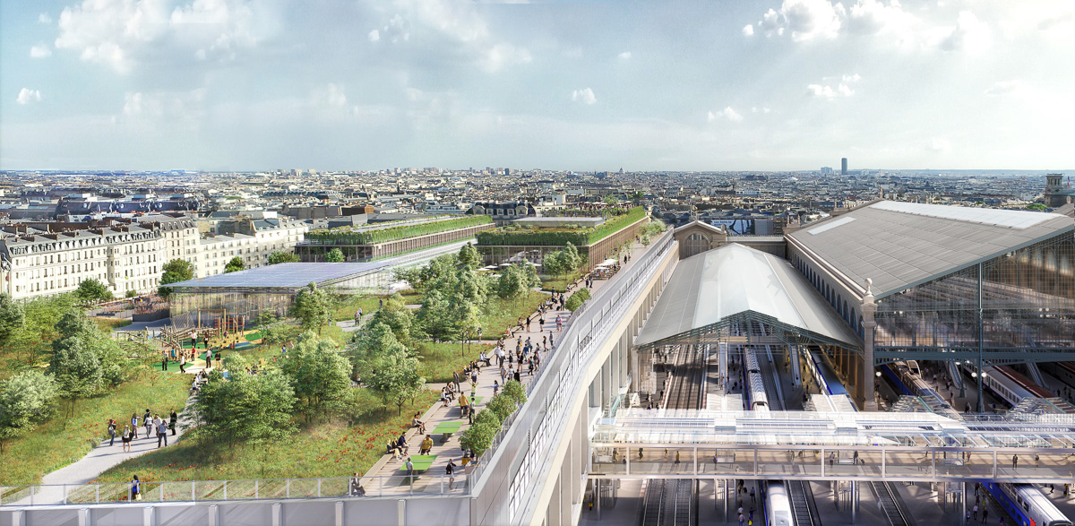 La future terrasse de la gare du nord.