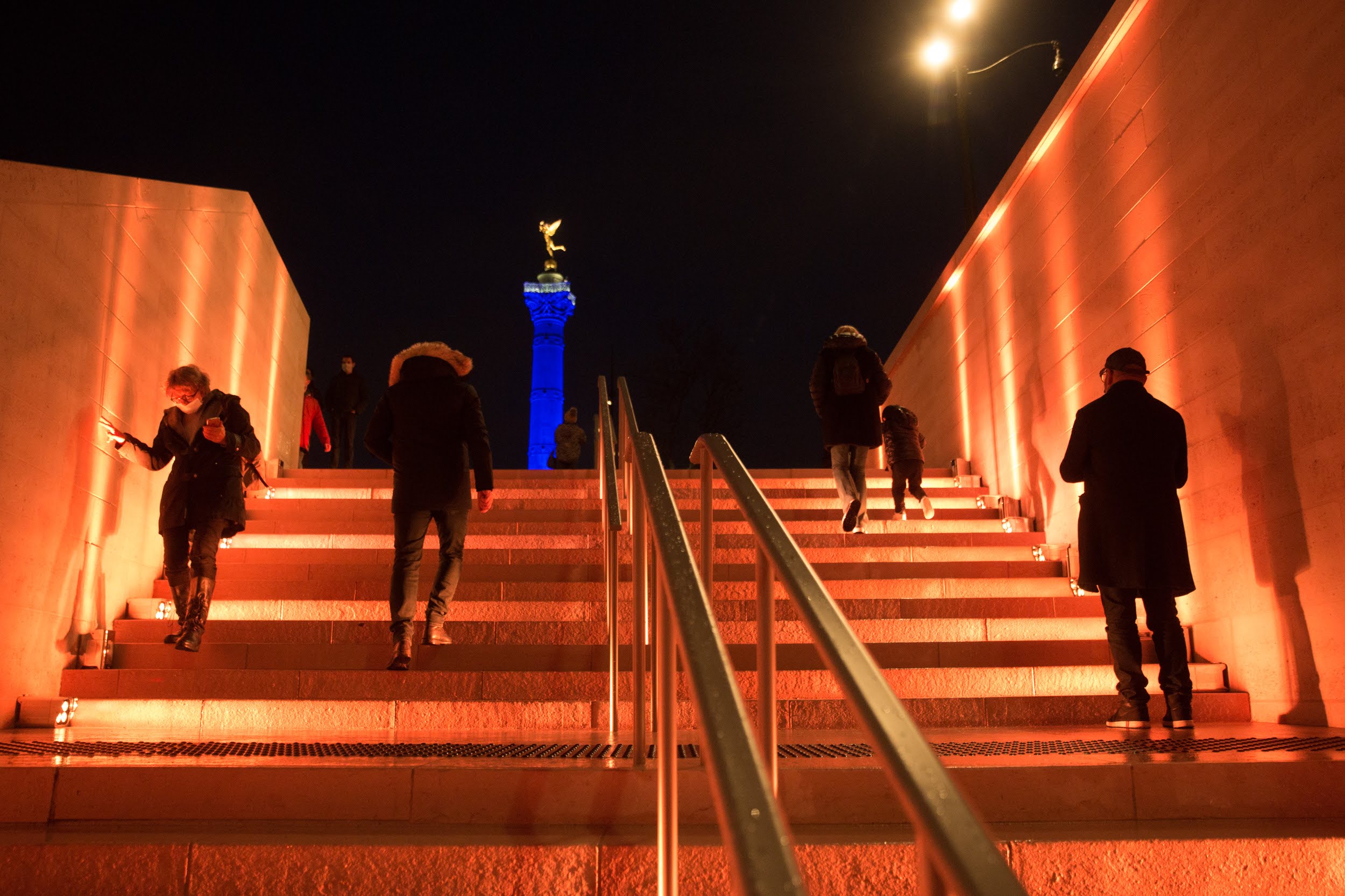 Inauguration de l'escalier de la Bastille