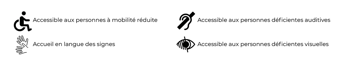 La mairie est accesssible aux personnes à mobilité réduite, aux personnes déficientes auditives et/ou visuelles et vous propose un accueil en langue des signes.