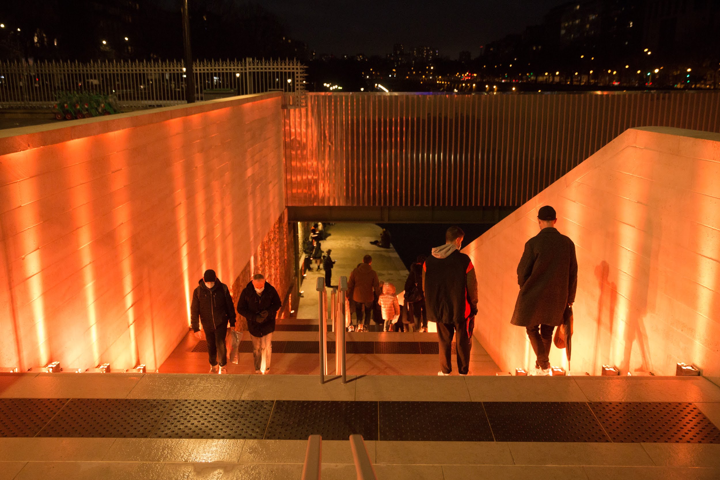 Inauguration de l'escalier de la Bastille