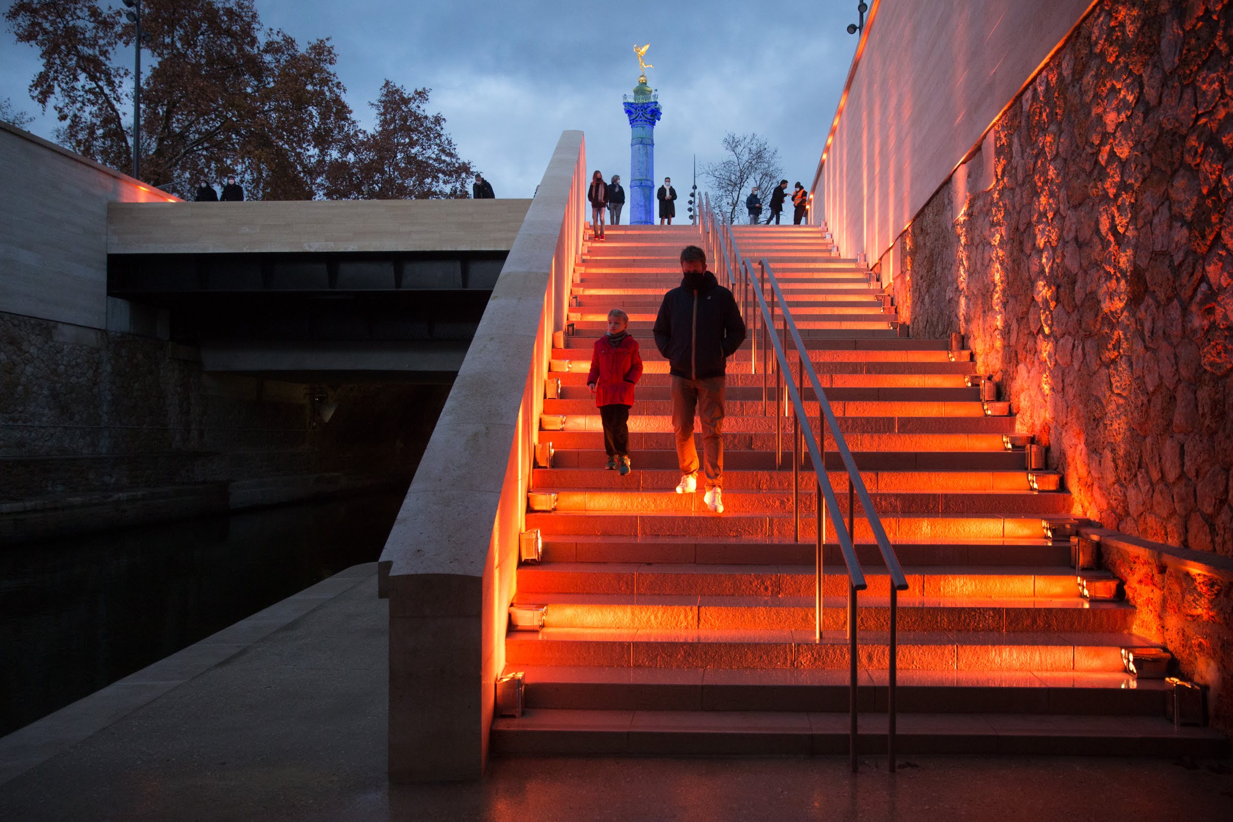 Inauguration de l'escalier de la Bastille