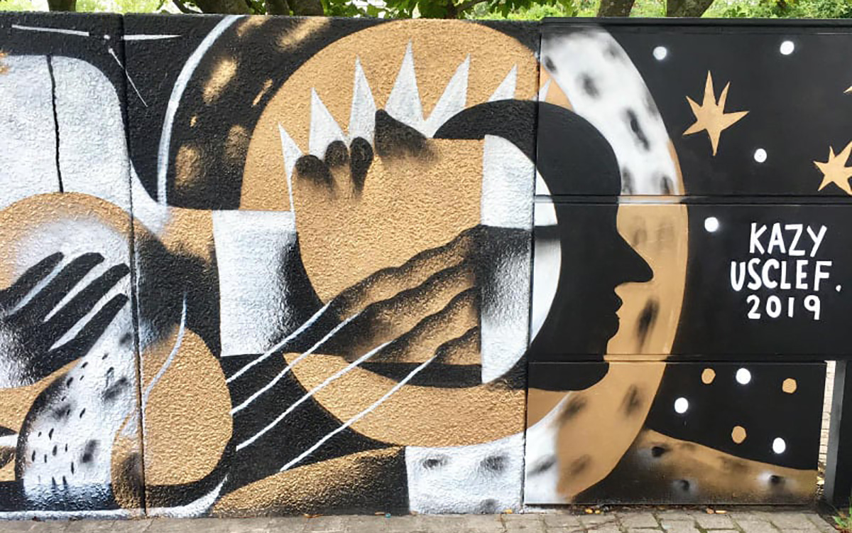 Street art au bord du canal Saint-Denis