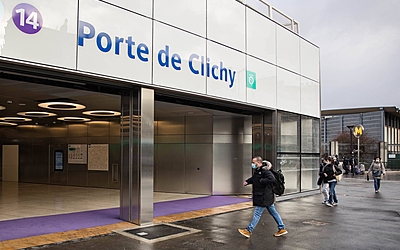 Ouverture de la station Porte de Clichy (ligne 14)