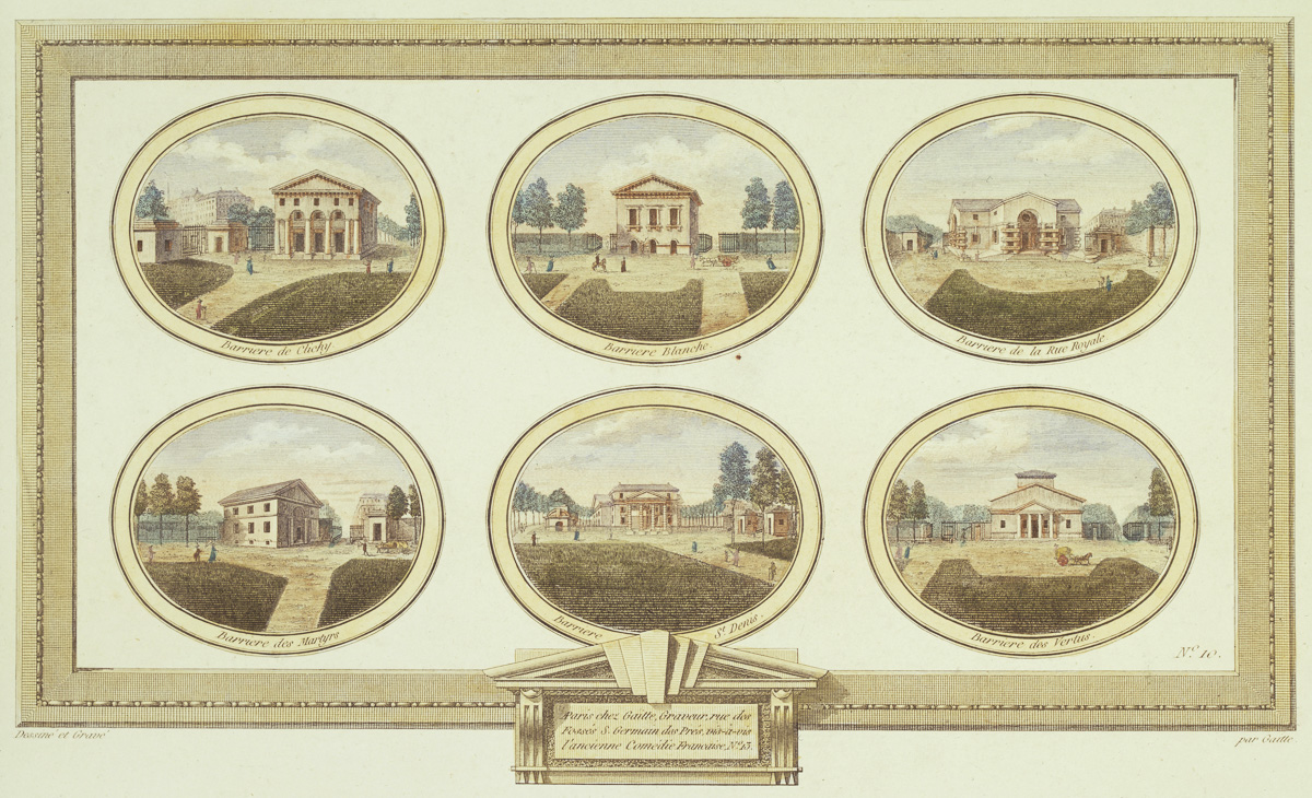 Barrières de Paris, numéro 10 : Clichy, Blanche, de la Rue Royale, des Martyrs, de Saint Denis et des Vertus