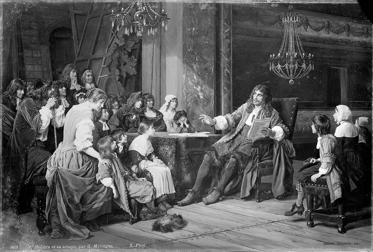 Georges Gaston Mélingue (1840-1914). "Molière et sa troupe".