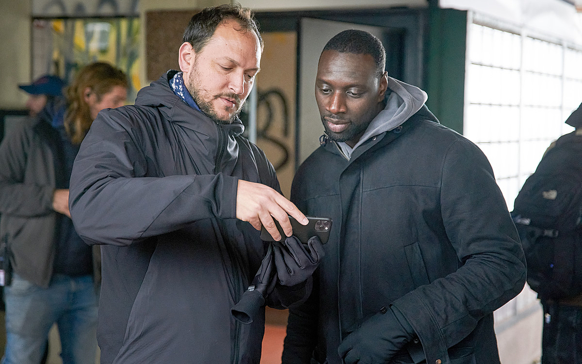 Louis Leterrier et Omar Sy sur le tournage de la série Lupin