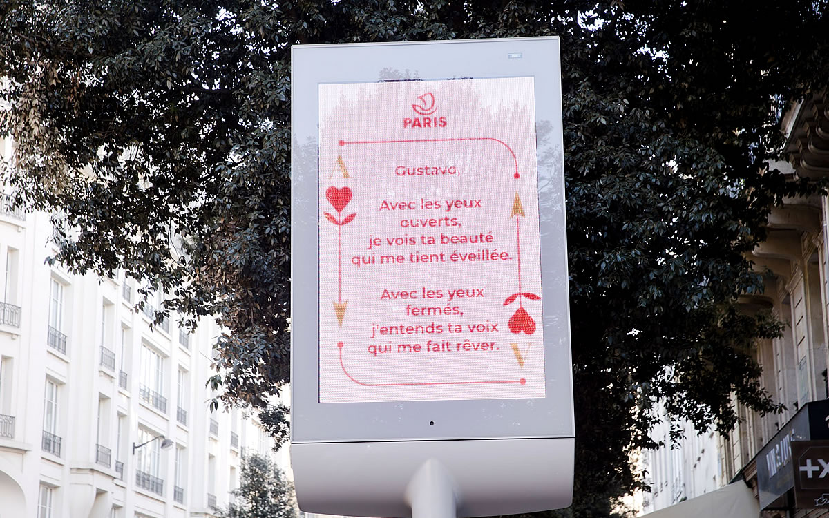 Saint-Valentin 2021 : vos plus beaux mots d'amour dans tout Paris.