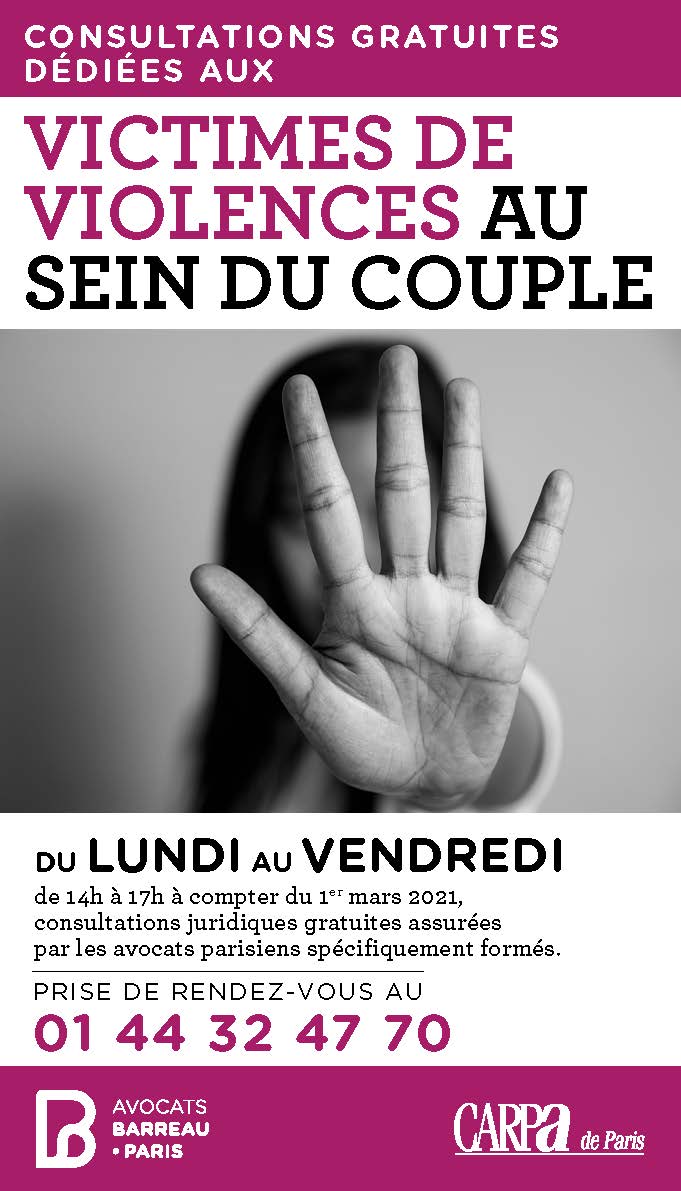 Victimes de violences au sein du couple, ouverture de permanences du lundi au vendredi de 14h à 17h en mairie. Prenez rendez-vous au 01 44 32 47 70