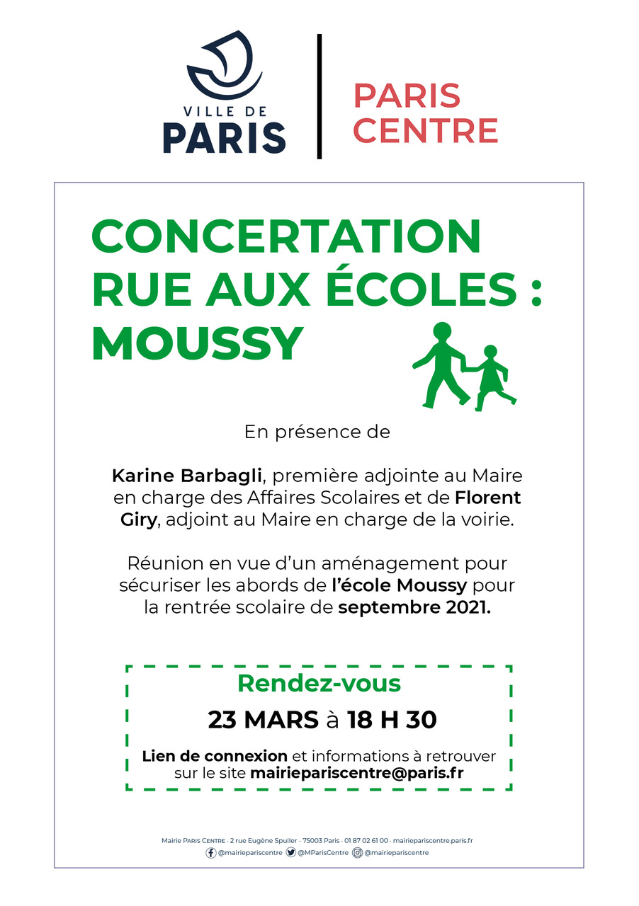 Concertation rue aux écoles : Moussy