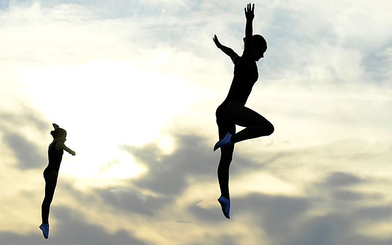 Trampoline à la journée Olympique