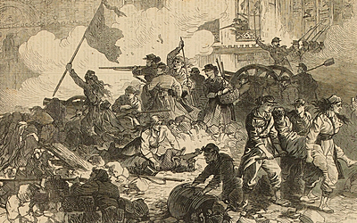 Femmes combatant à Montmartre lors de la Commune.