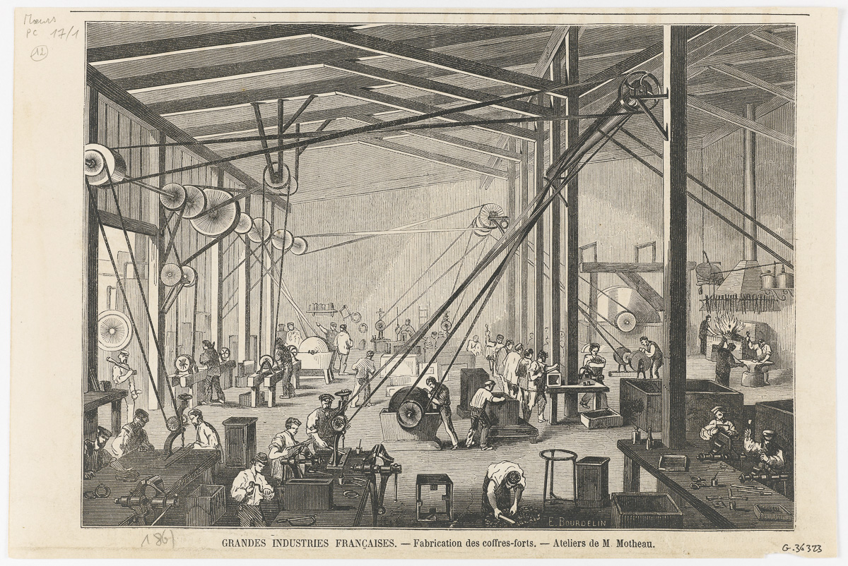 Grandes industries françaises. - Fabrication des coffres-forts.En 1861.