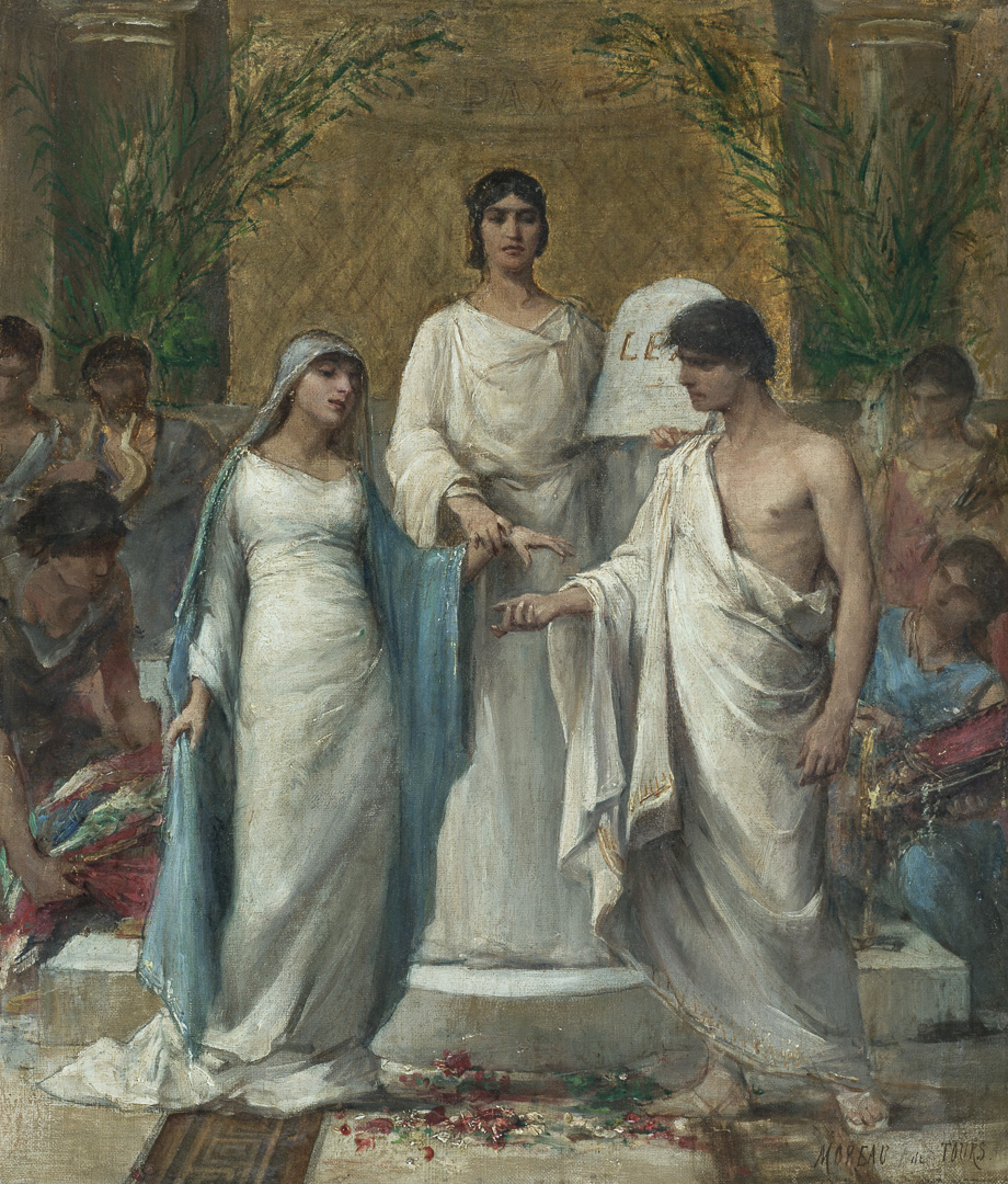 Esquisse pour la salle des mariages de la mairie du 2ème : Le Mariage en 1880.