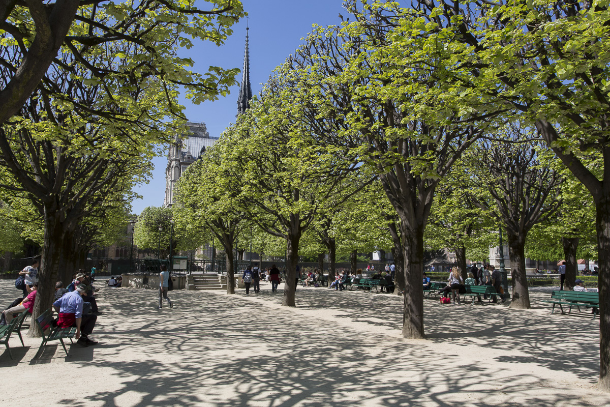 Le square Jean XXIII  le 24 avril 2013.