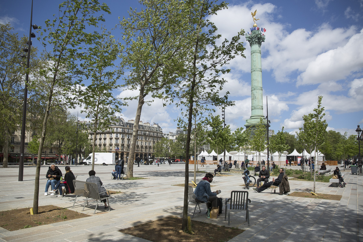 La place de la Bastille.