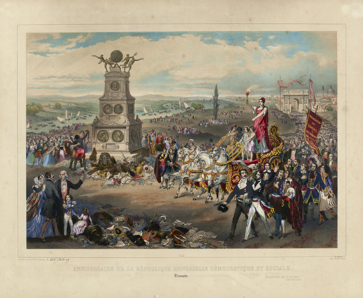1848 / Anniversaire de la République universelle démocratique et sociale. / Triomphe.