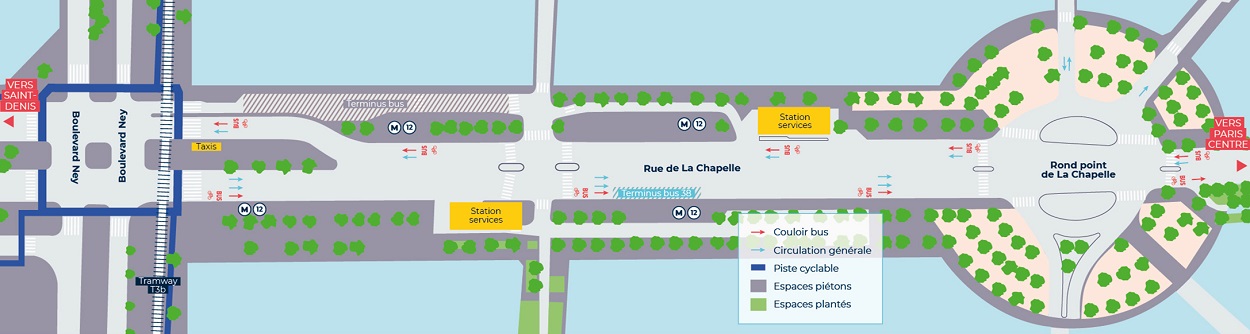 Plan des rues Chapelle Marx Dormoy etat actuel