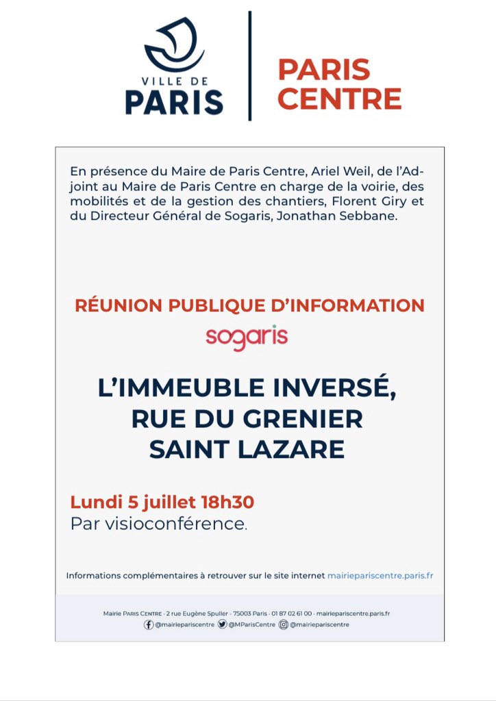 Réunion publique - Immeuble inversé