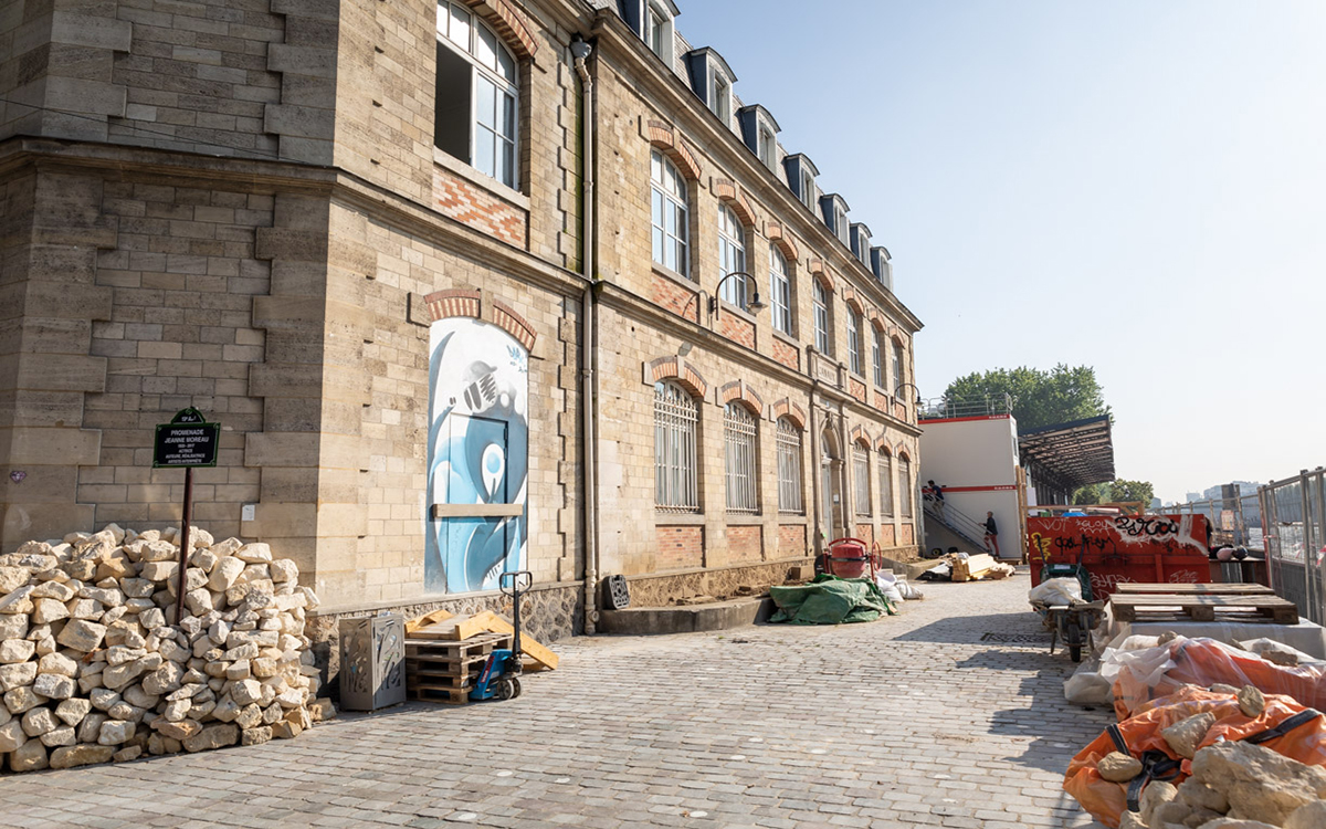 Vue extérieure du chantier de la Maison des Canaux