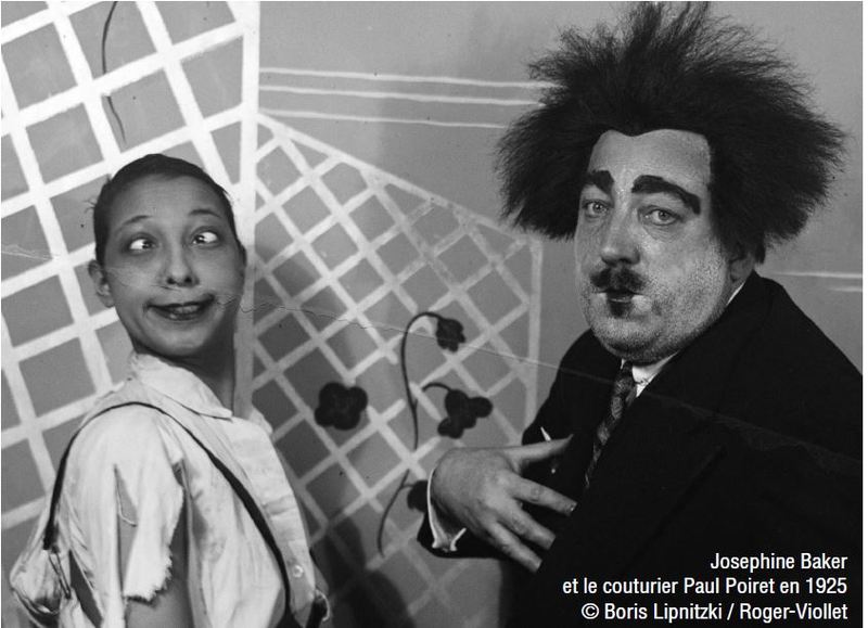 Josephine Baker et le couturier Paul Poiret en 1925