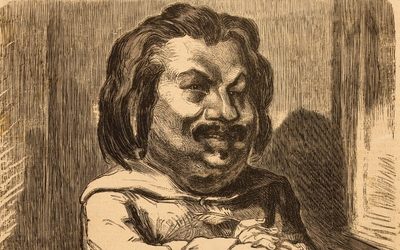 Gravure d'Etienne Carjat représentant Honoré de Balzac