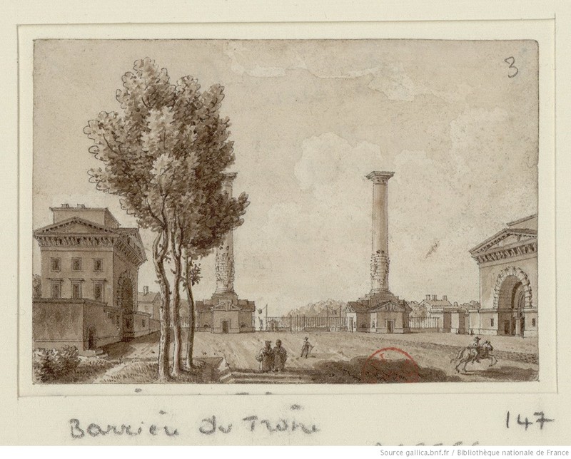 Barrière du Trône : [dessin] / [Christophe Civeton] Civeton, Christophe (1796-1831). Dessinateur