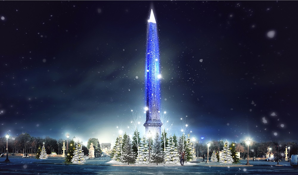 Prévisualisation des illuminations Place de la Concorde pour Paris scintille 2020